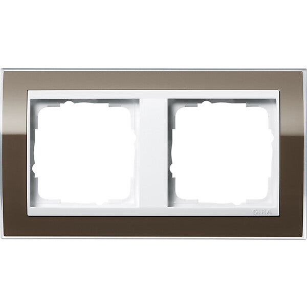Gira Abdeckrahmen 2fach klar braun 0212763